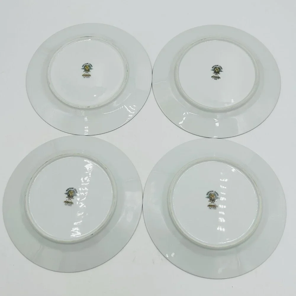 Noritake Glenwood 5770 Japan Salad Plates 8.375” Set of 4 Pink Roses Platinum